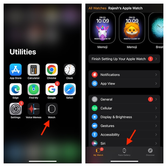 open the Apple Watch app on your paired iPhone