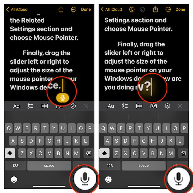 Turn speech into text on iPhone and iPad