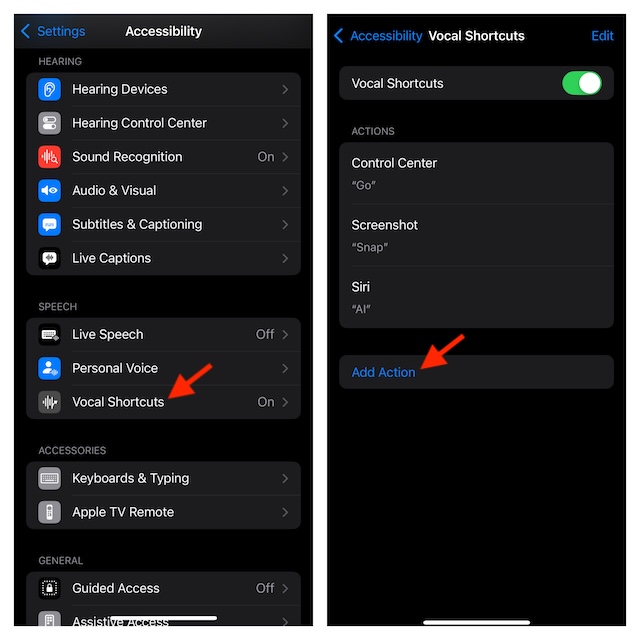 Tap on the Add Action button in iOS 18