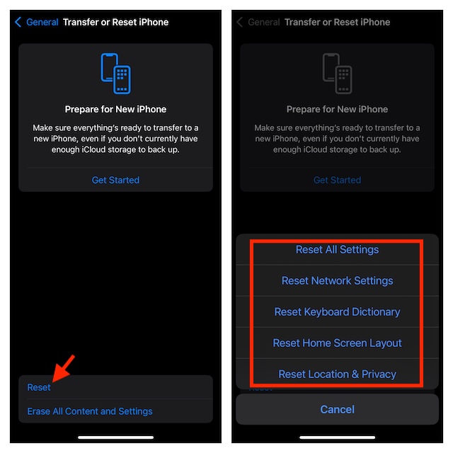 Factory reset iPhone and iPad