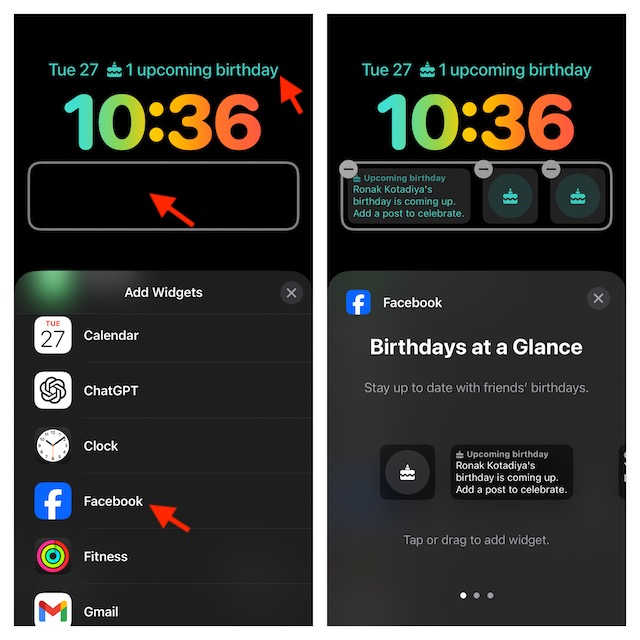 How to Add Facebook Birthday Calendar to Your iPhone Lock Screen