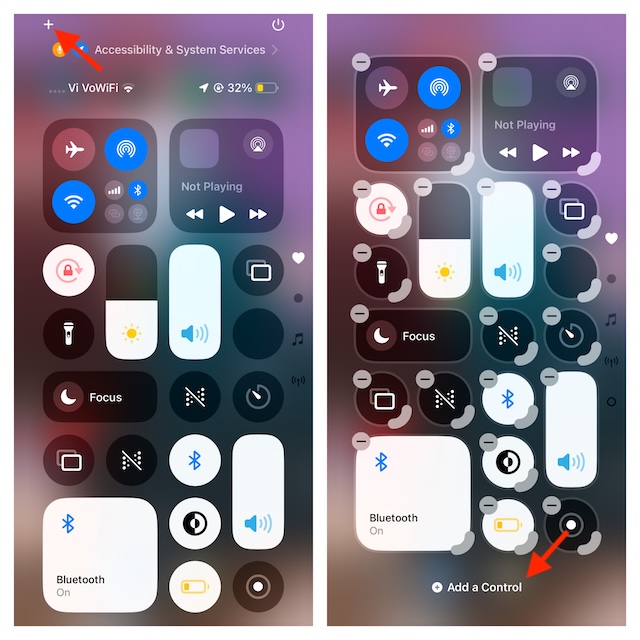 tap on the add a control button in iOS 18 and iPadOS 18