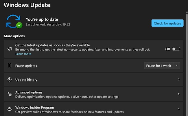 Update software